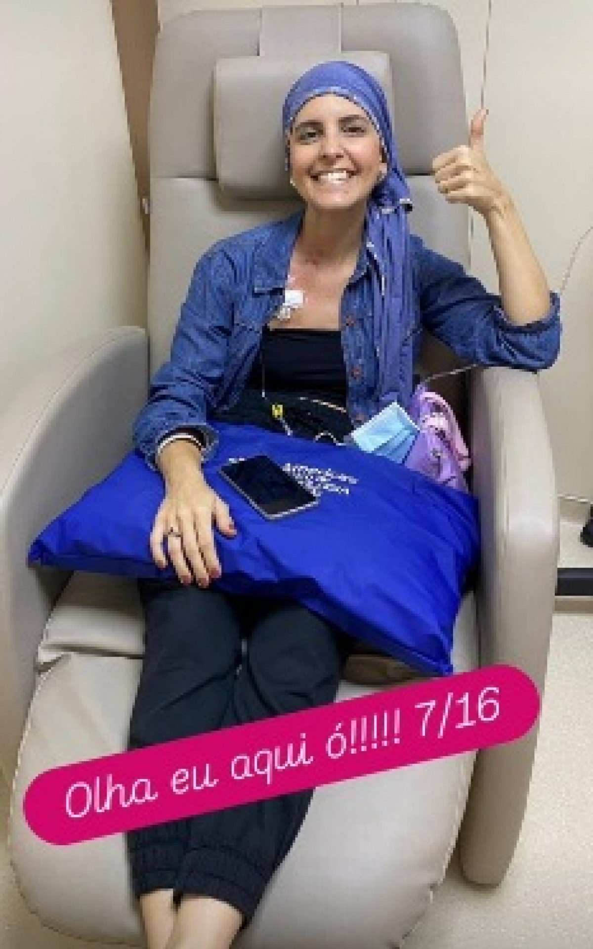 Beatriz Moraes diz que conversar com outras pacientes a inspirou a compartilhar rotina nas redes sociais - Arquivo Pessoal