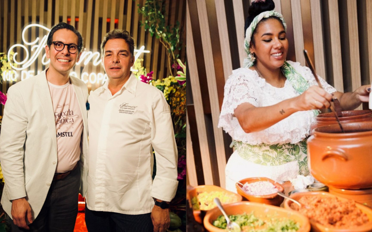 Netto Moreira, diretor-geral do Fairmont Rio, acompanhado do Chef executivo Jérôme Dardillac