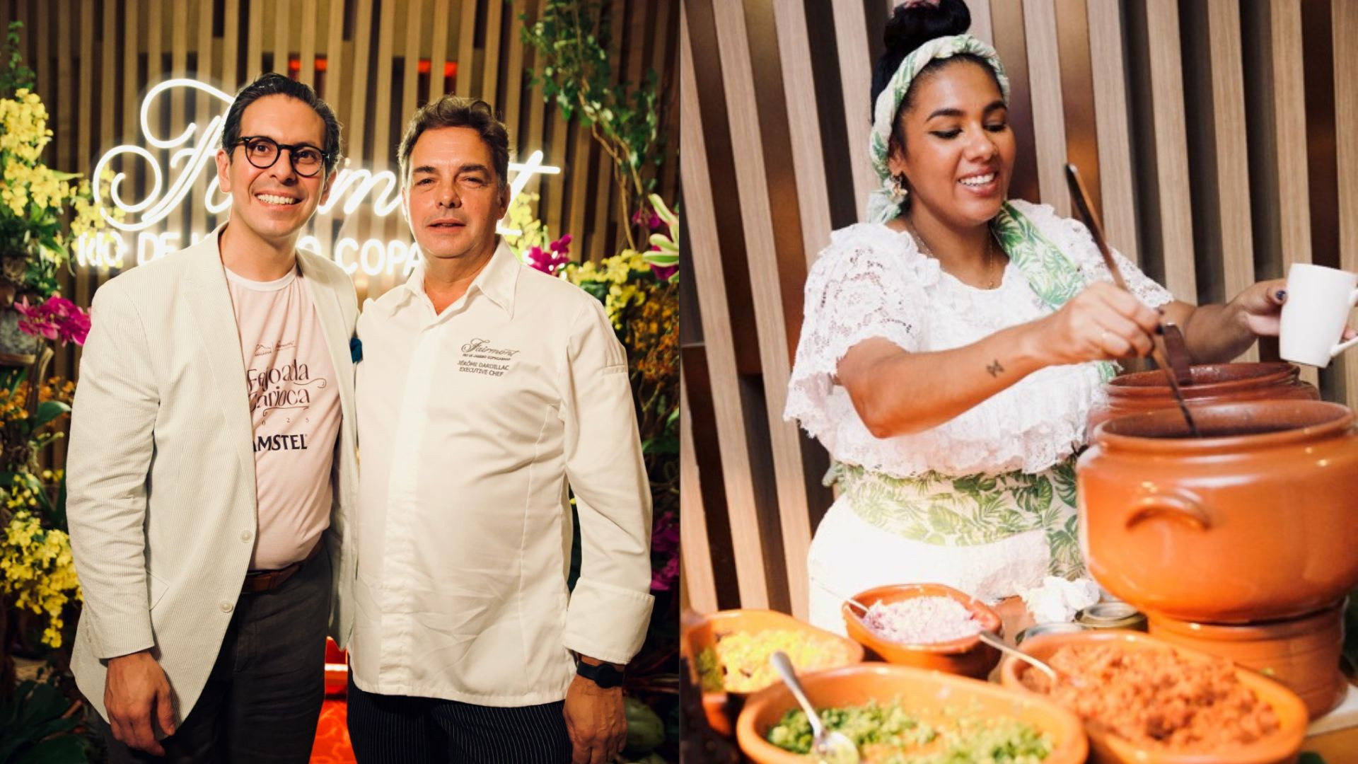 Netto Moreira, diretor-geral do Fairmont Rio, acompanhado do Chef executivo J&eacute;r&ocirc;me Dardillac - Divulga&ccedil;&atilde;o