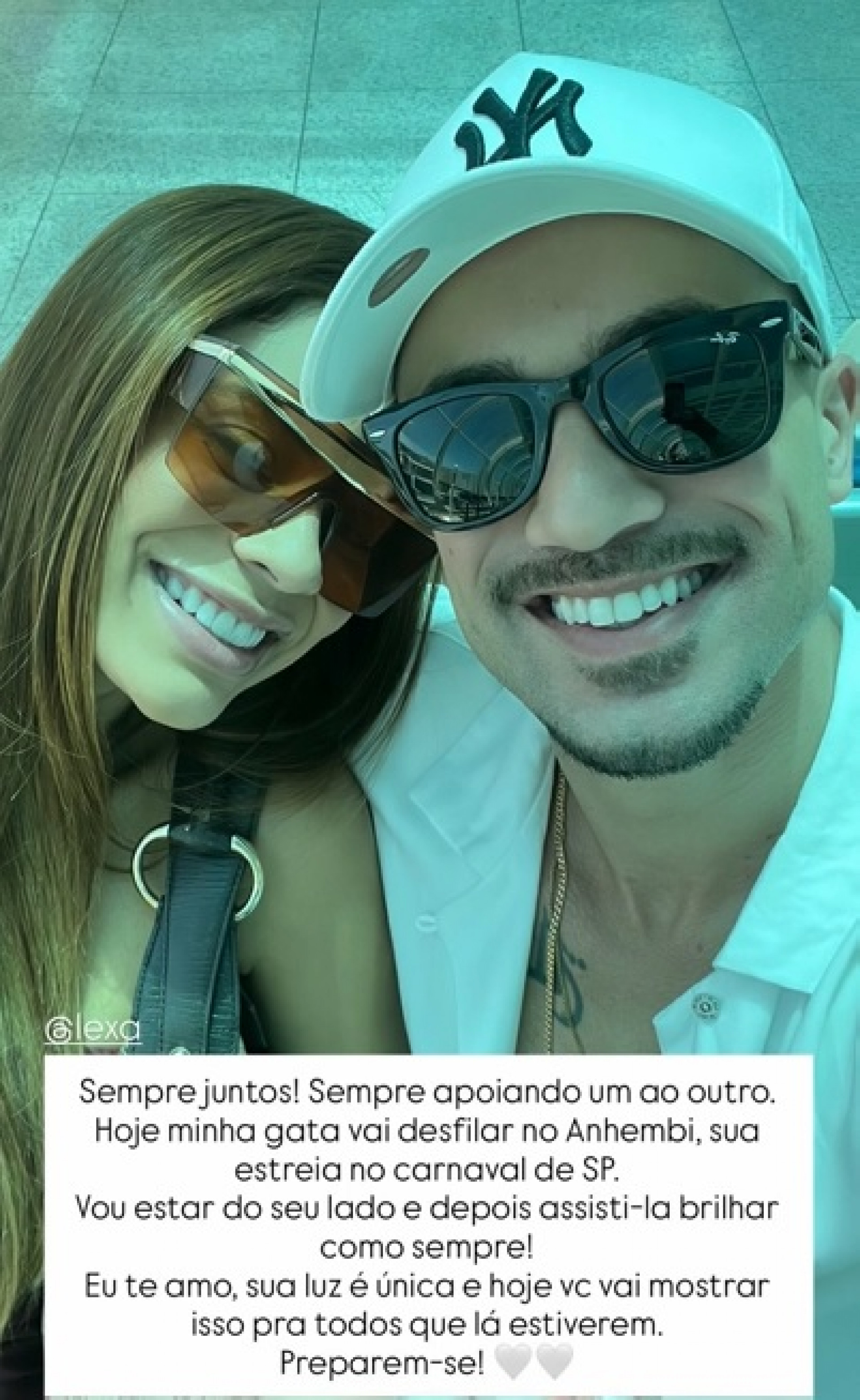 Ricardo Vianna fez declara&ccedil;&atilde;o para Lexa antes de desfile  - Reprodu&ccedil;&atilde;o/Instagram 