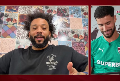 Marcelo participa de homenagem e parabeniza Martinelli por marca no Fluminense