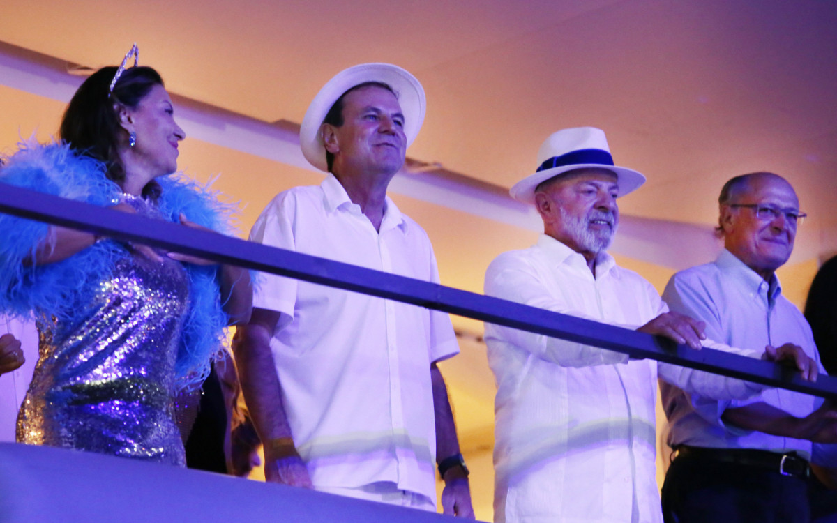 Janja, Eduardo Paes, Lula e Geraldo Alckmin