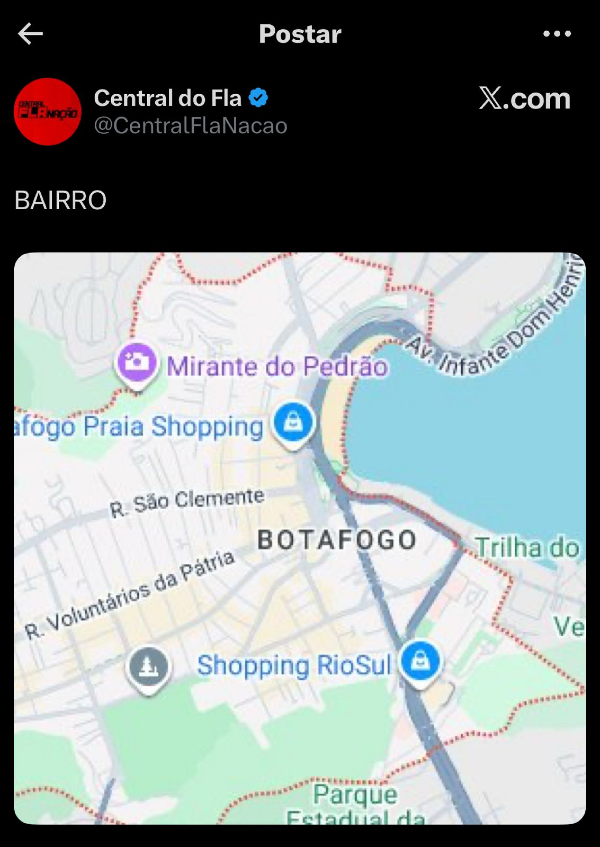 Provocação ao Botafogo - Reprodução