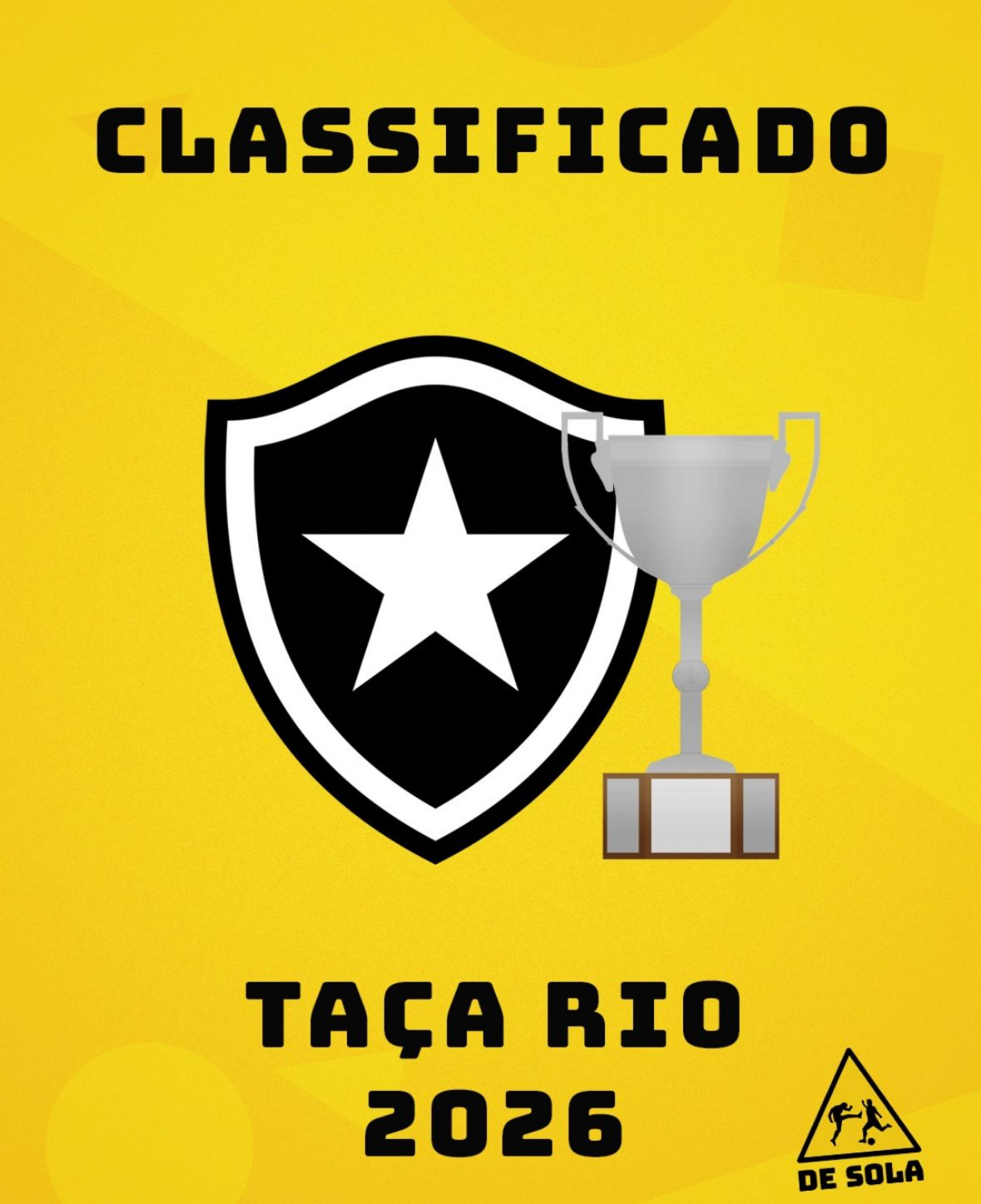 Com a derrota para o Flamengo, o Botafogo vai disputar a Taça Rio - Reprodução/De Sola