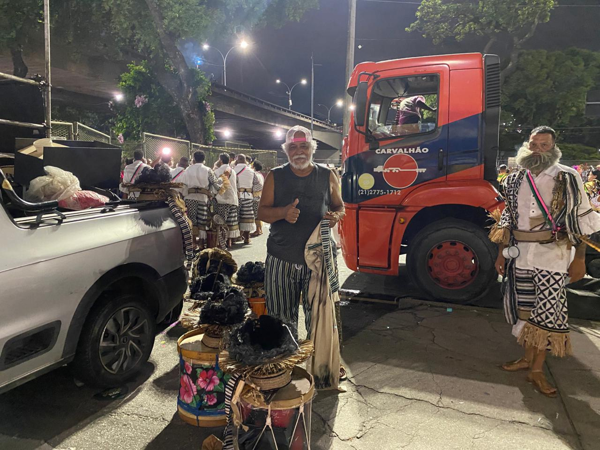 José Campos, diretor de bateria da Mangueira, conheceu marabaixo após 40 anos de escola - Thalita Queiroz / Agência O Dia