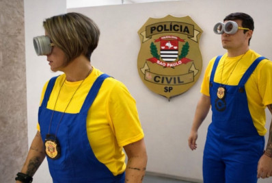 Vídeo: Policiais fantasiados de 'Minions' prendem quatro suspeitos no Carnaval de SP