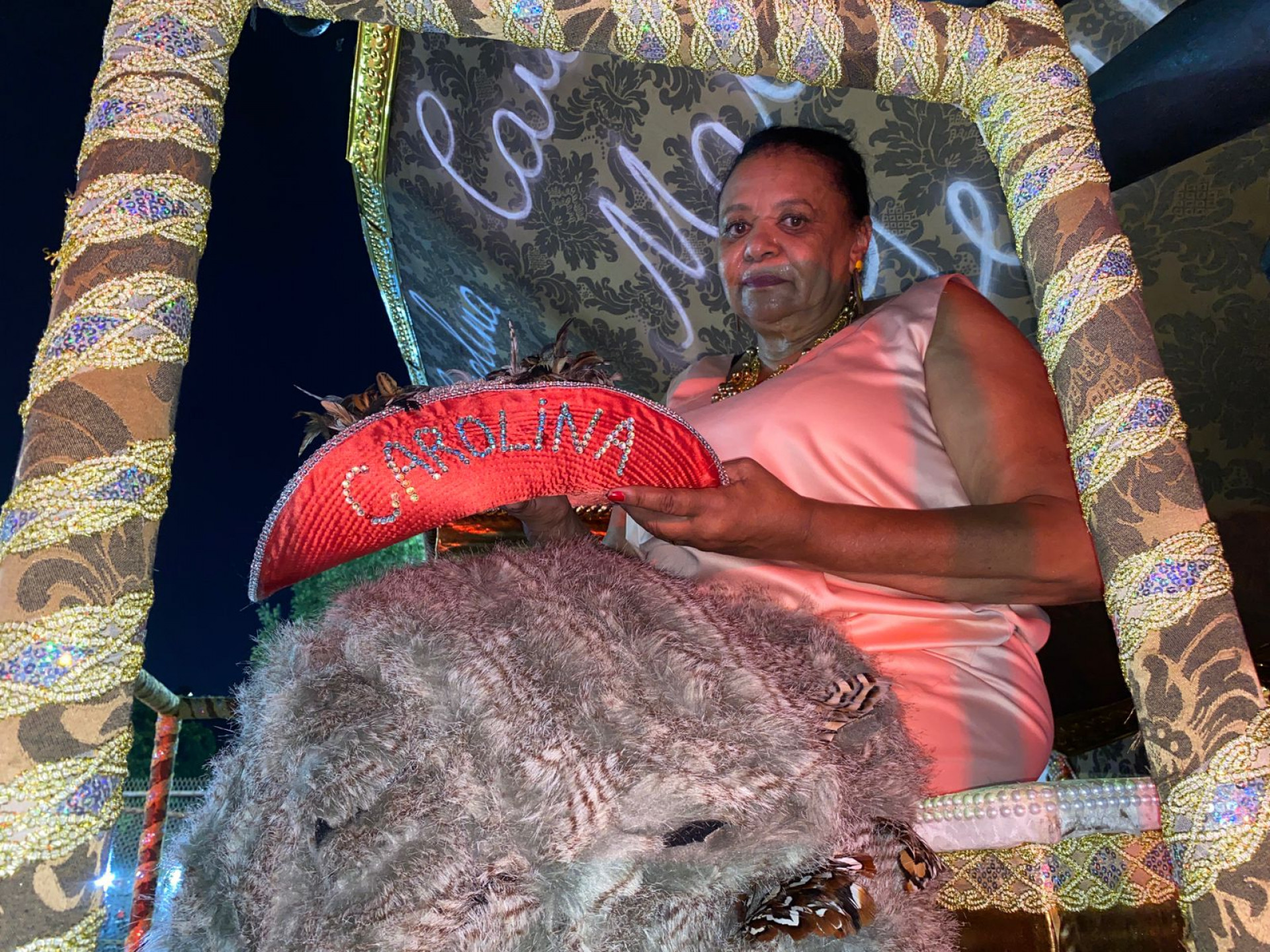 Filha da escritora Carolina Maria de Jesus, Vera Eunice Jesus Lima, no desfile da Unidos da Tijuca - Thalita Queiroz / Agência O DIA