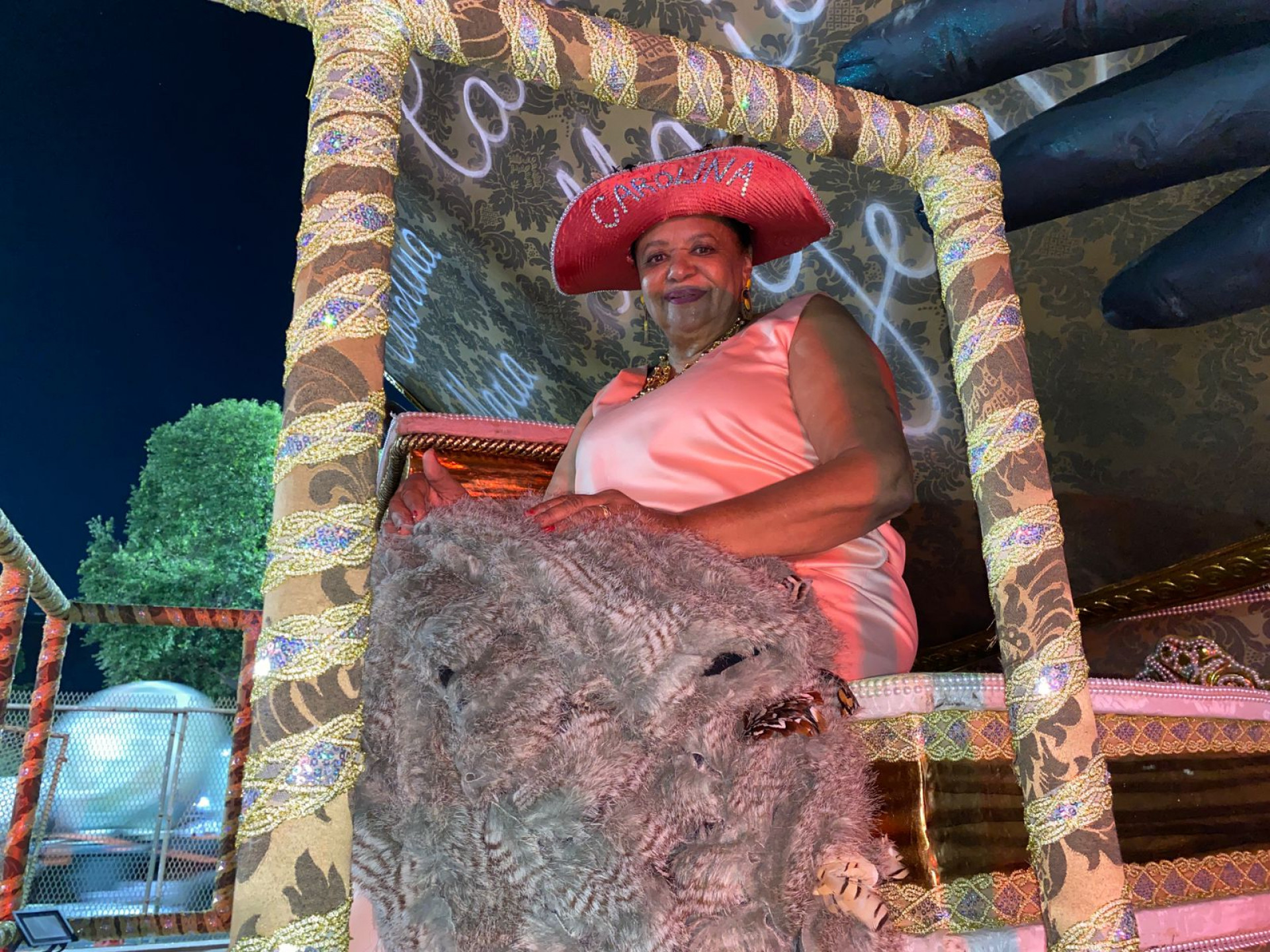 Filha da escritora Carolina Maria de Jesus, Vera Eunice Jesus Lima, no desfile da Unidos da Tijuca - Thalita Queiroz / Agência O DIA