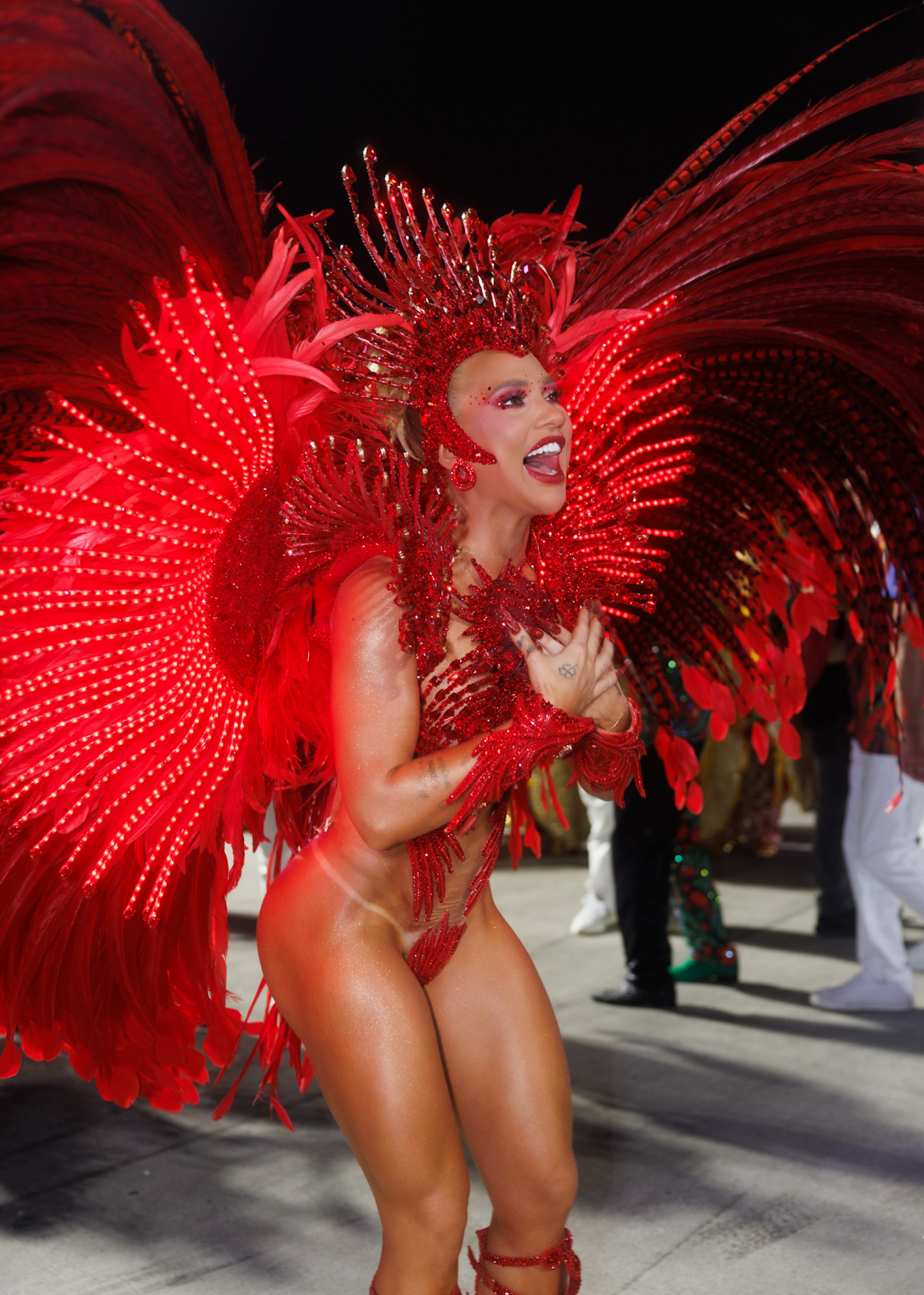 Virginia Fonseca desfilou à frente dos ritmistas da Grande Rio - Manuela Scarpa/Brazil News