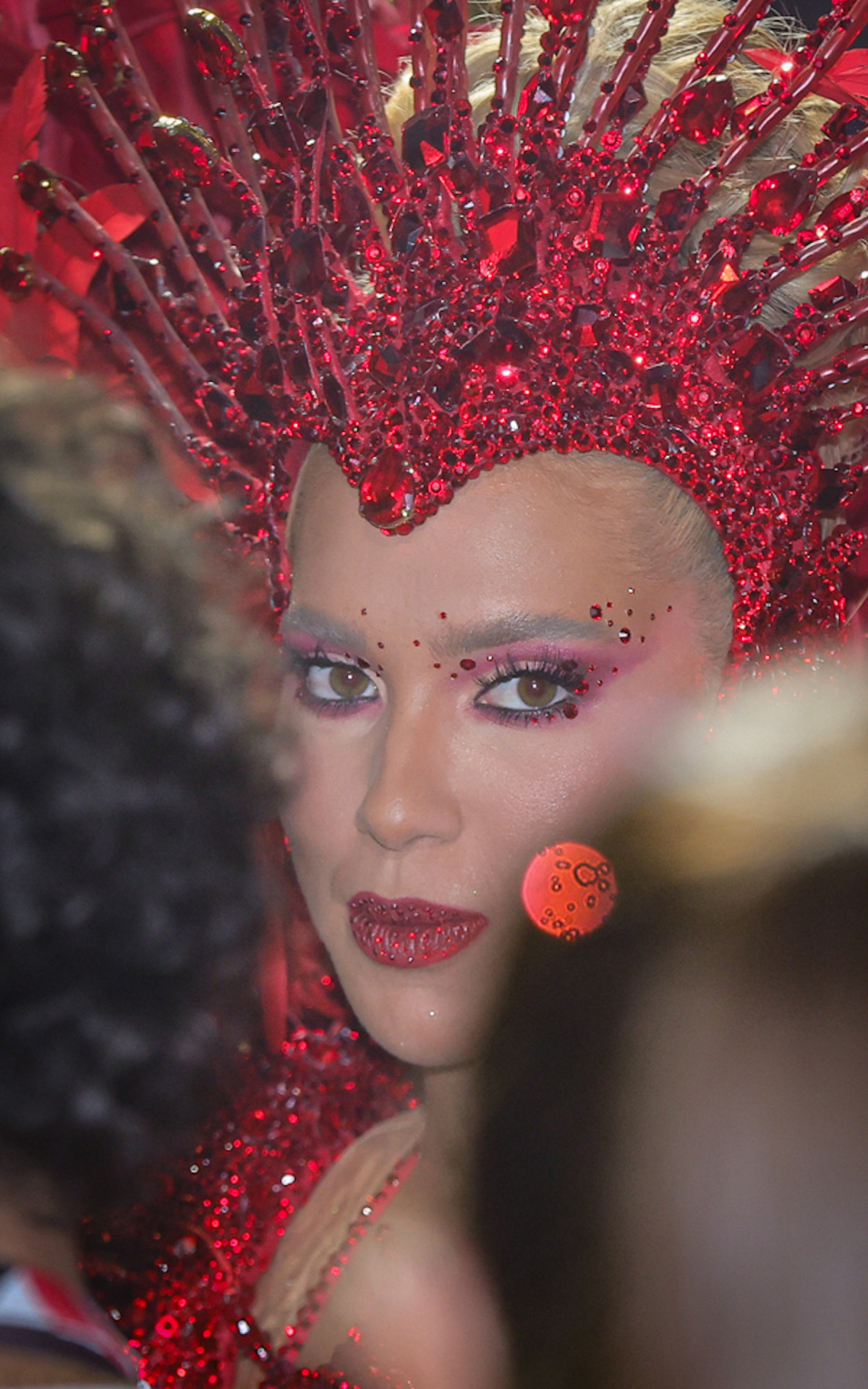Virginia Fonseca antes de desfile na Marquês de Sapucaí