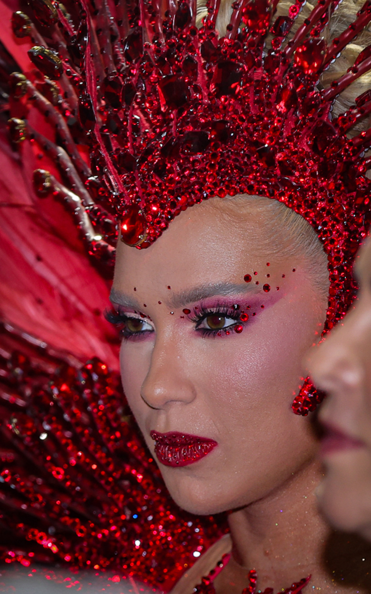 Virginia Fonseca antes de desfile na Marquês de Sapucaí