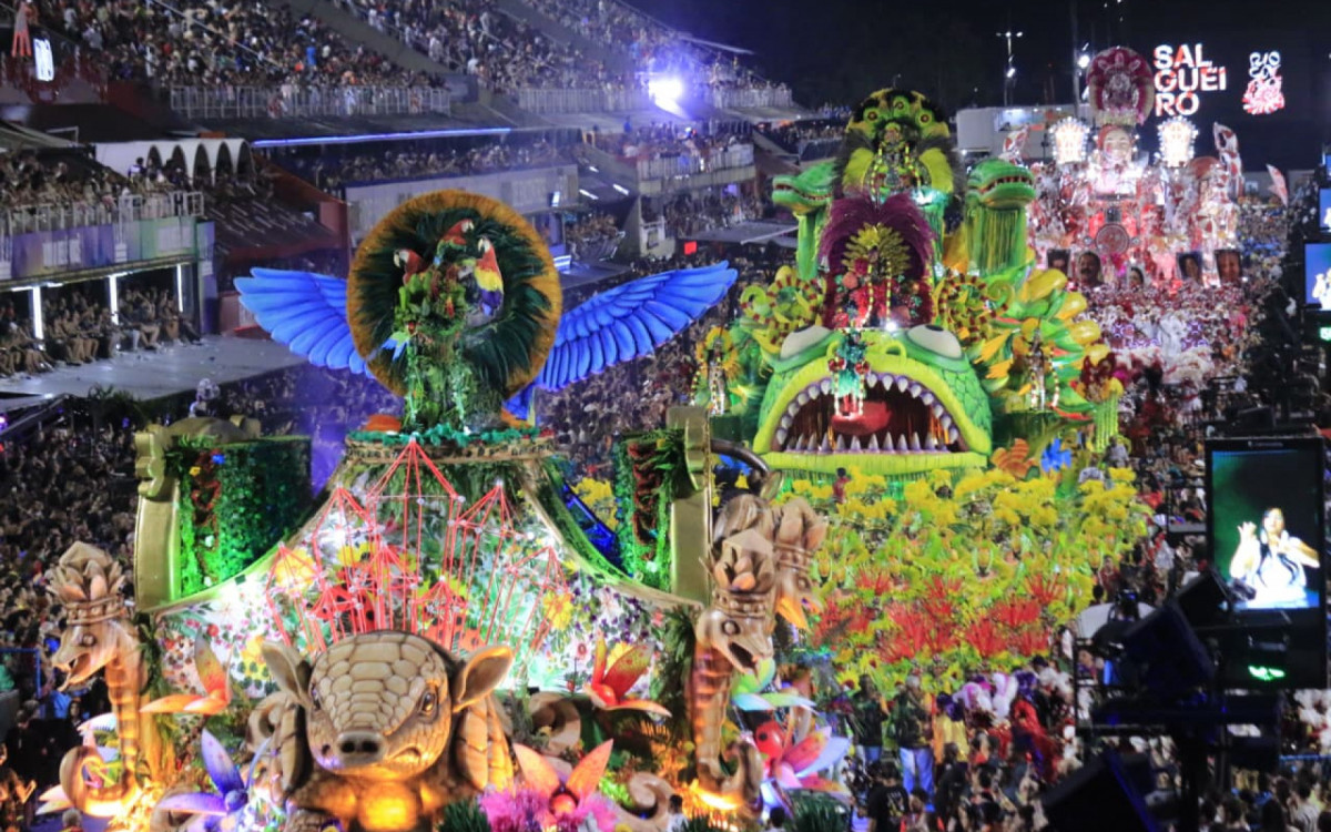Salgueiro trouxe para a Sapucaí uma homenagem à ícone do Carnaval, Rosa Magalhães