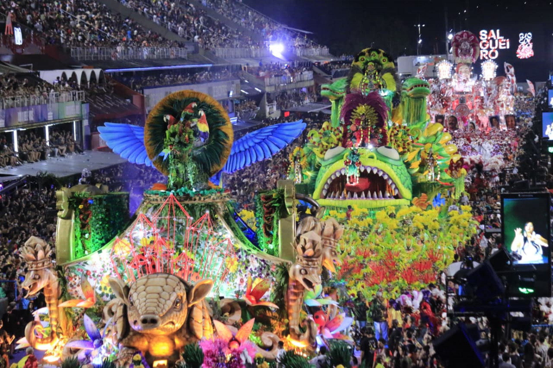 Salgueiro trouxe para a Sapucaí uma homenagem à ícone do Carnaval, Rosa Magalhães - Carlos Elias/Agência O Dia