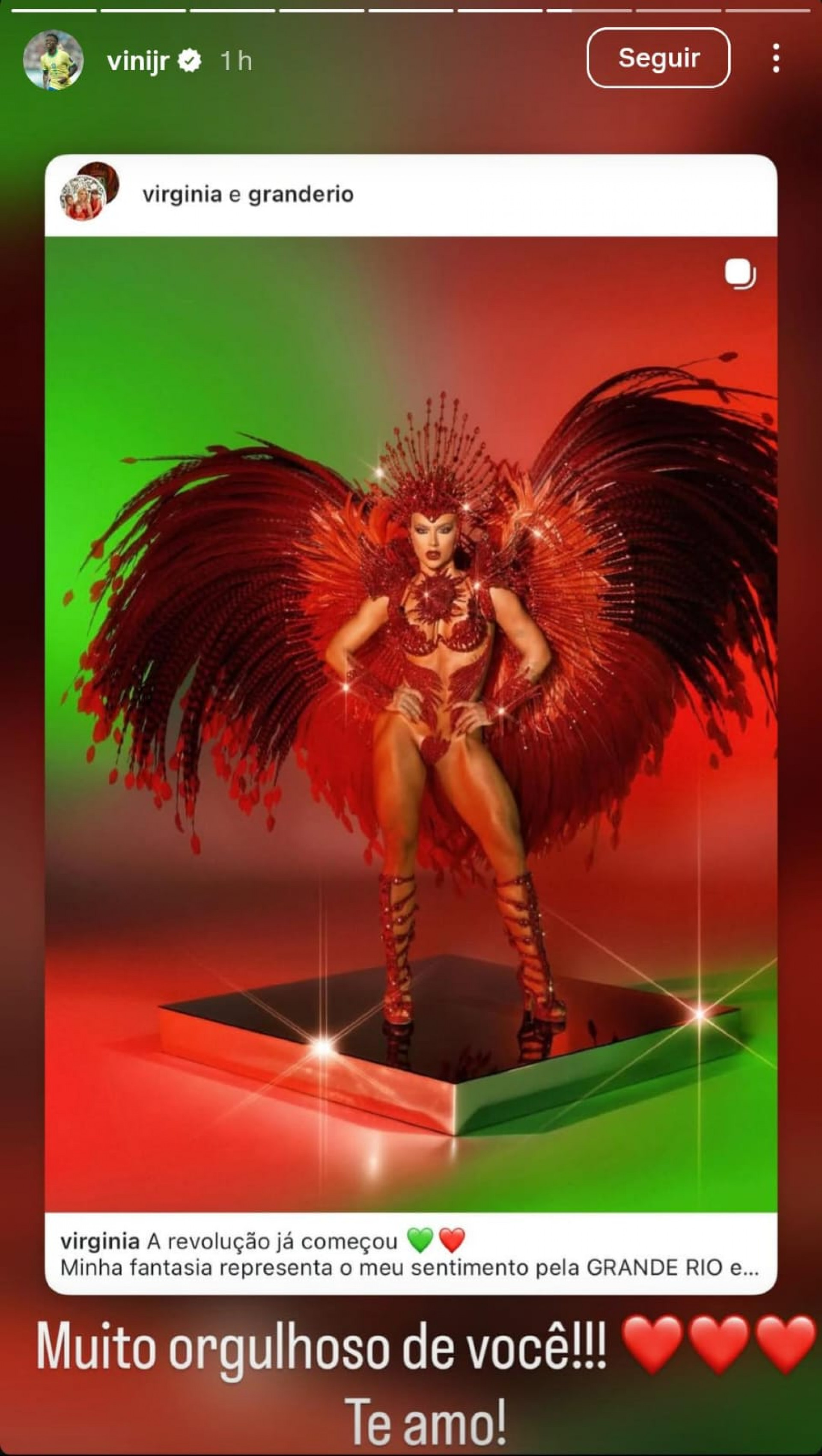 Vini Jr. apoia Virginia Fonseca após perrengue em desfile - Reprodução / Instagram