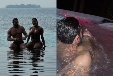 Nas Maldivas, Gracyanne Barbosa sugere clima íntimo com namorado