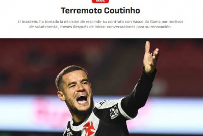 Jornal espanhol repercute rescisão de Coutinho no Vasco: 'Terremoto'