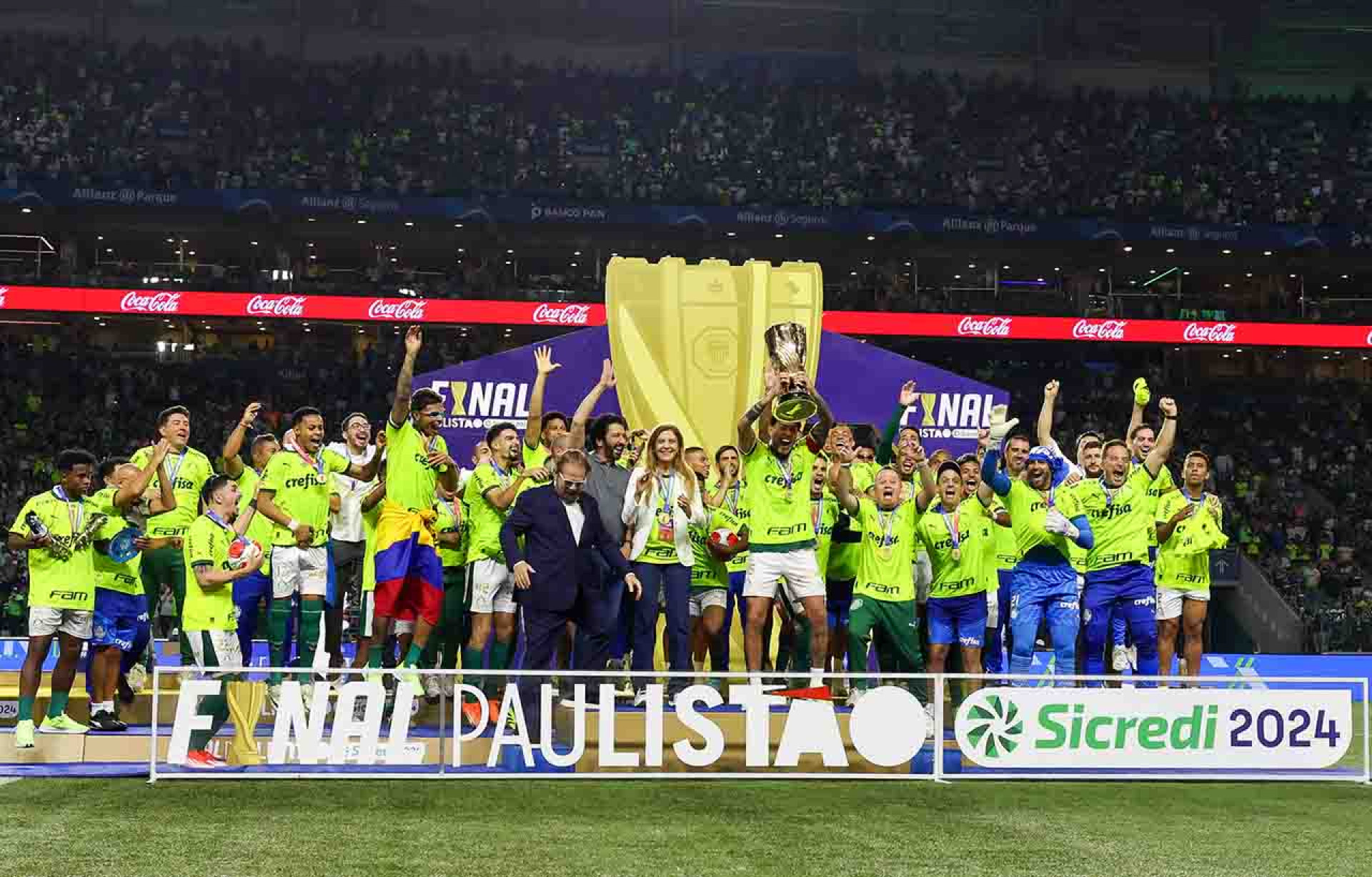 Partida entre SE Palmeiras e Santos, v&aacute;lida pela final (volta) do Campeonato Paulista, S&eacute;rie A1,  no Allianz Parque, em S&atilde;o Paulo-SP. (Foto: Fabio Menotti/Palmeiras/by Canon)