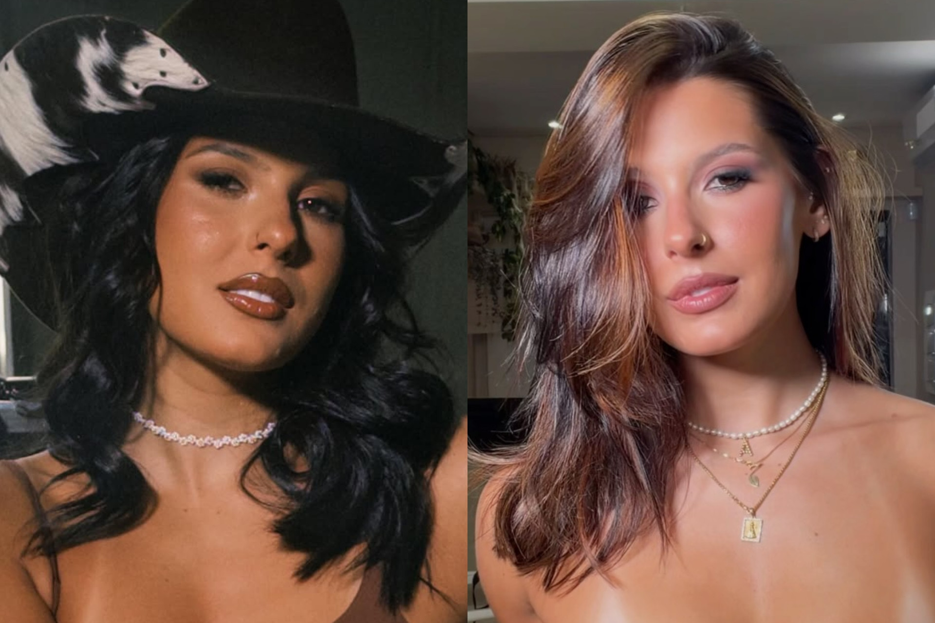 Antes e depois de Ana Castela mudar o visual - Reprodução / Instagram