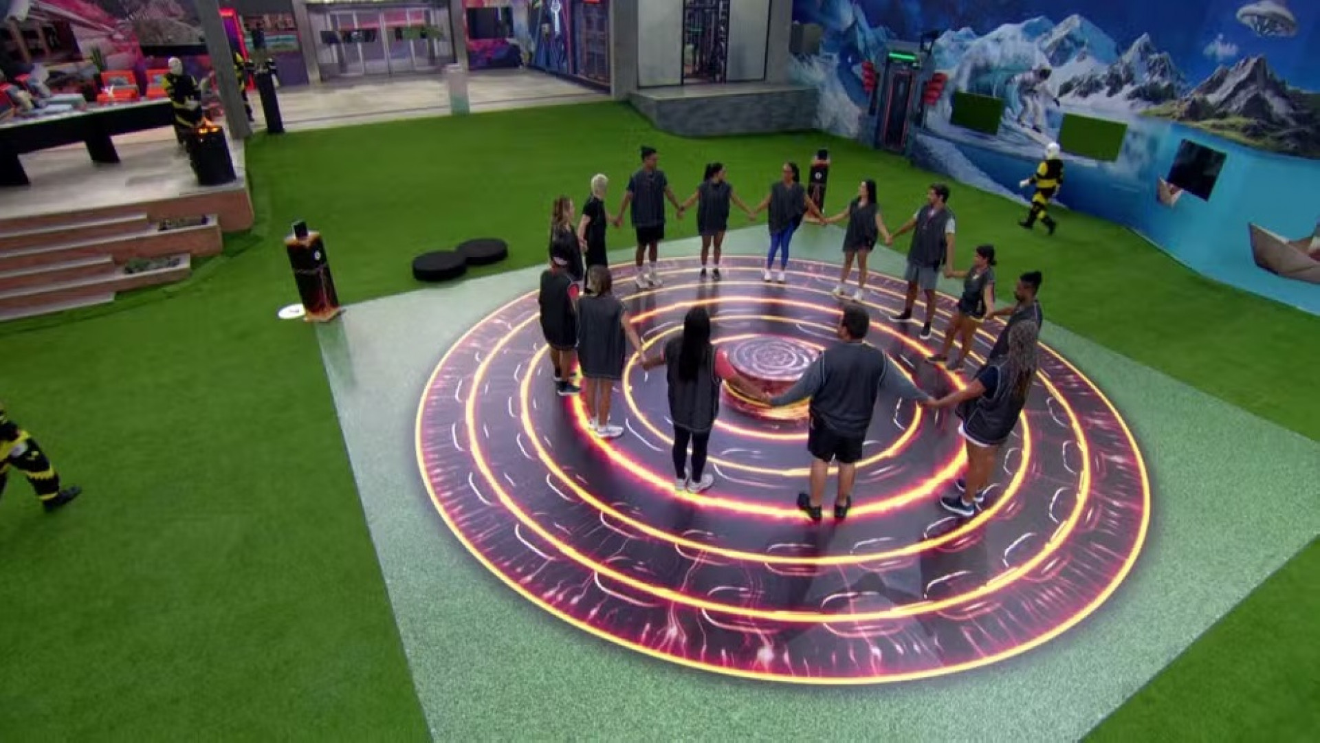 Brothers disputaram a Prova do Anjo na área externa  - Reprodução/Globo