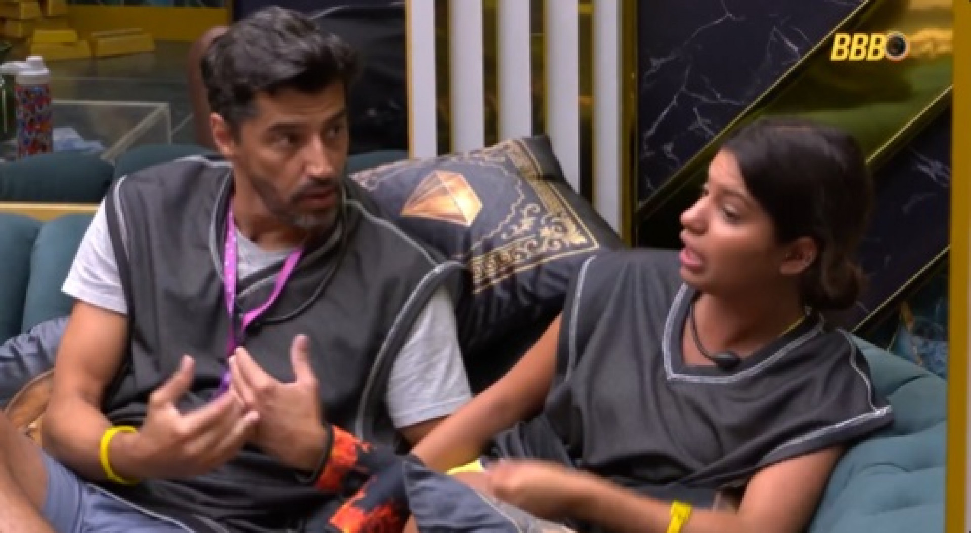 Alberto Cowboy e Gabriela discutiram durante a Prova do Líder  - Reprodução de Vídeo/ X