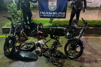 Polícia estoura desmanche de motos em Mesquita