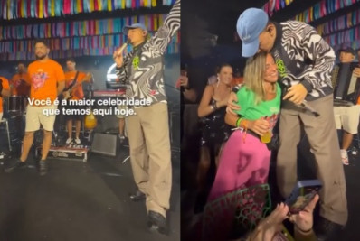 João Gomes interrompe show e faz homenagem para pesquisadora na Sapucaí