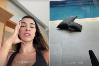 Casa de Tainá Militão é invadida por gambás: 'Ficam brincando'