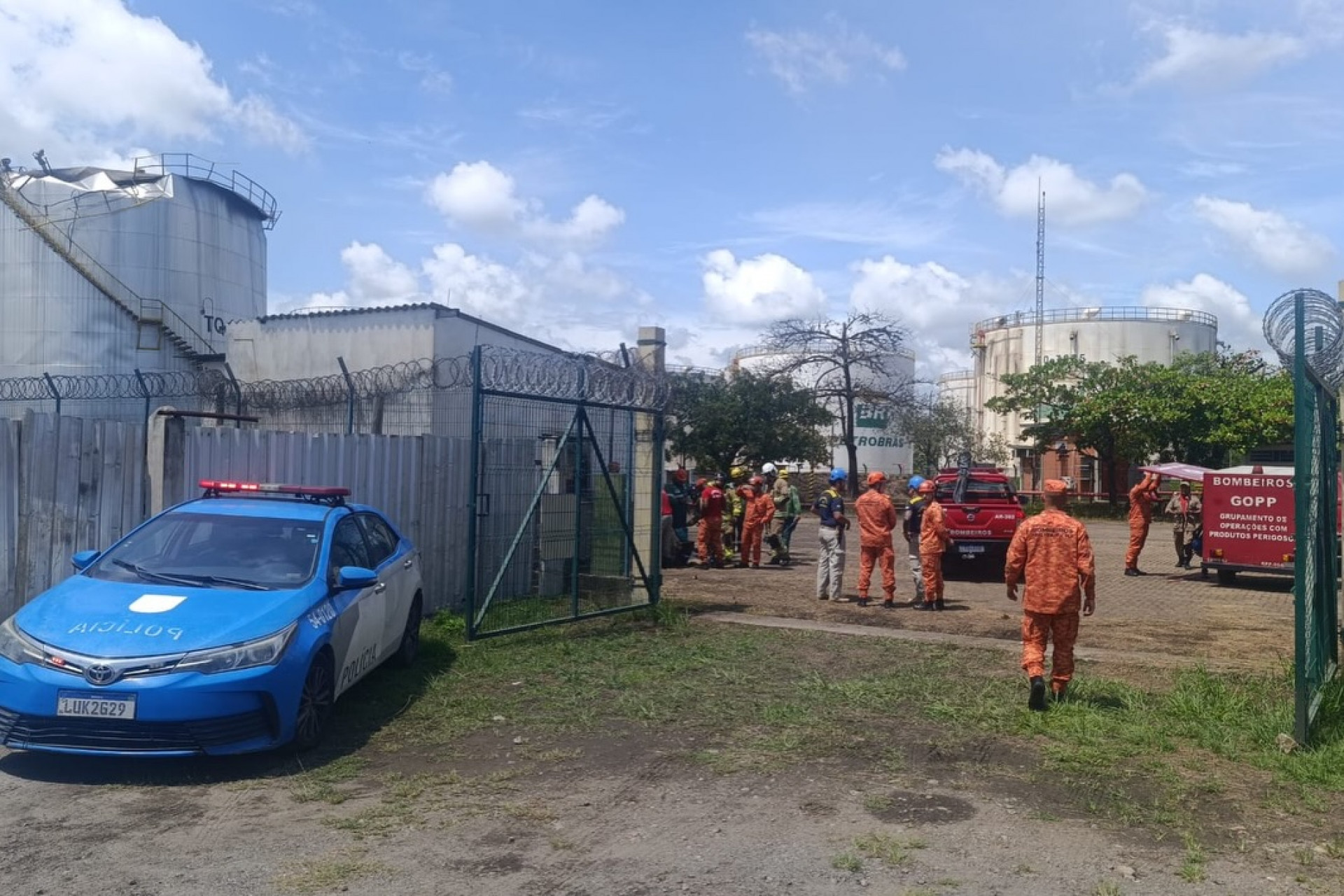 Incidente aconteceu em um tanque de combustível da fábrica Vibra - Adriana Cópio / Divulgação Prefeitura de Volta Redonda