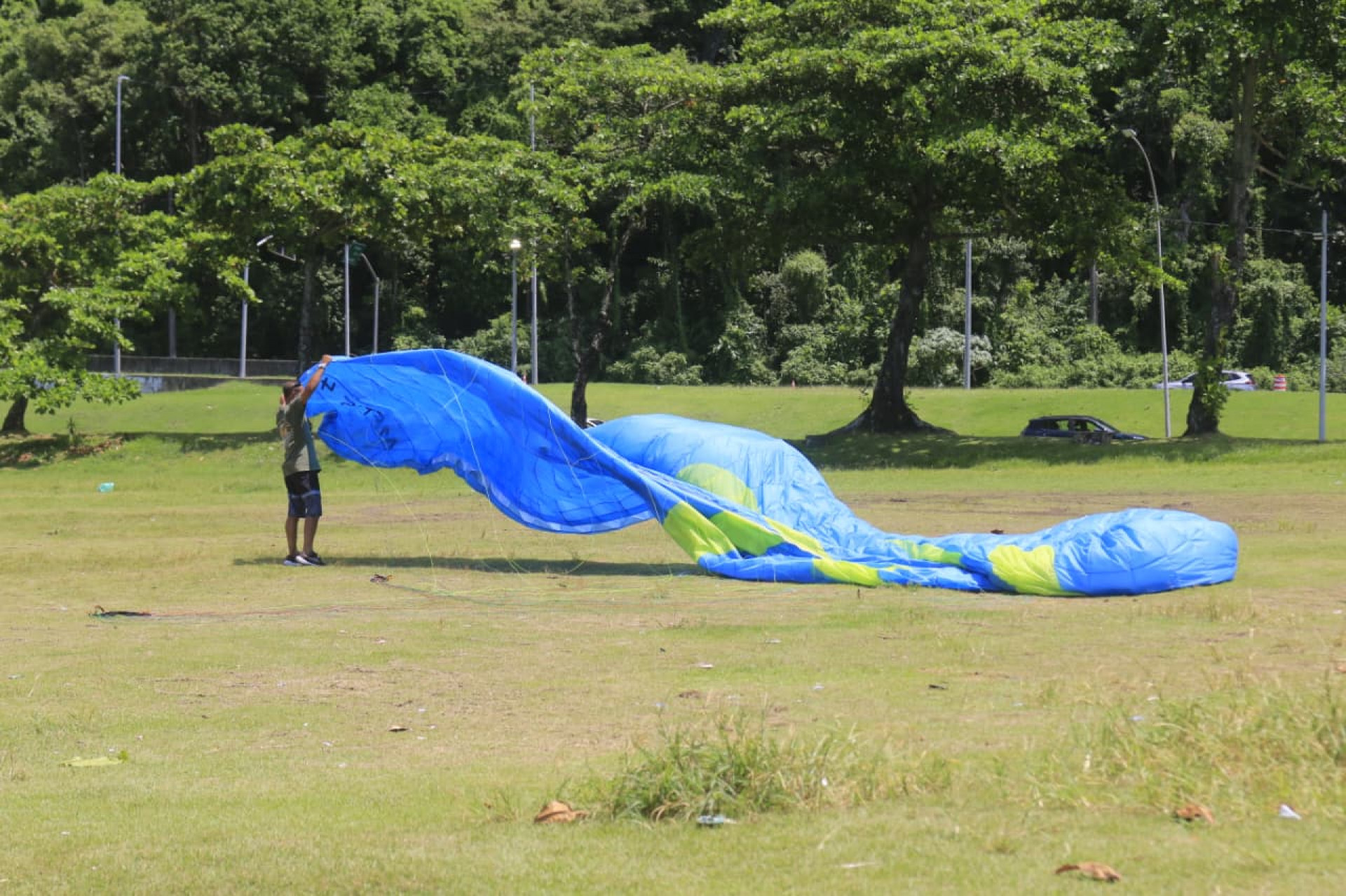 Campo de pouso em São Conrado teve movimentação um dia após morte de instrutor e passageira - Carlos Elias / Agência O Dia