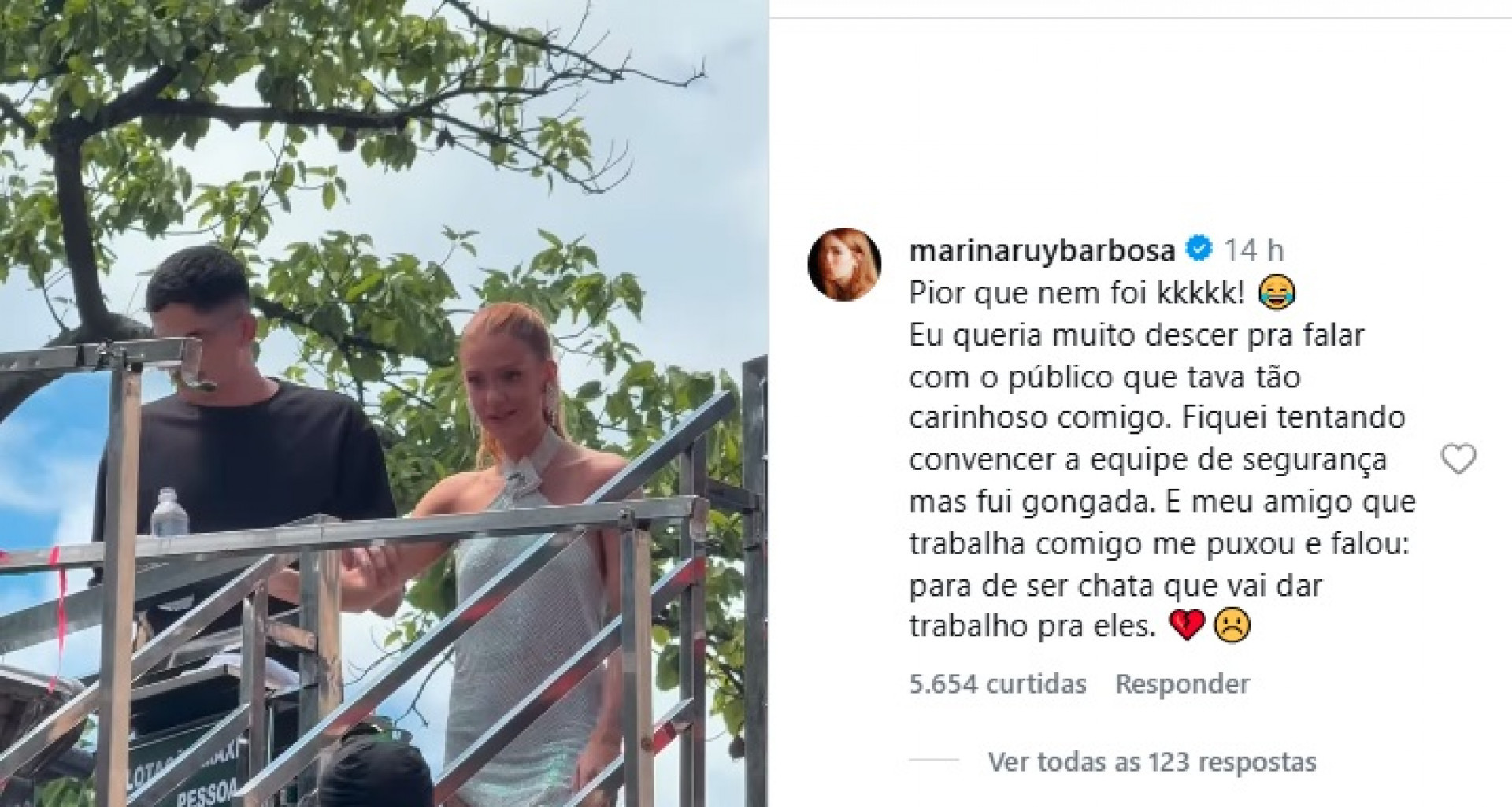 Marina Ruy Barbosa esclarece desequilíbrio em trio - Reprodução do Instagram