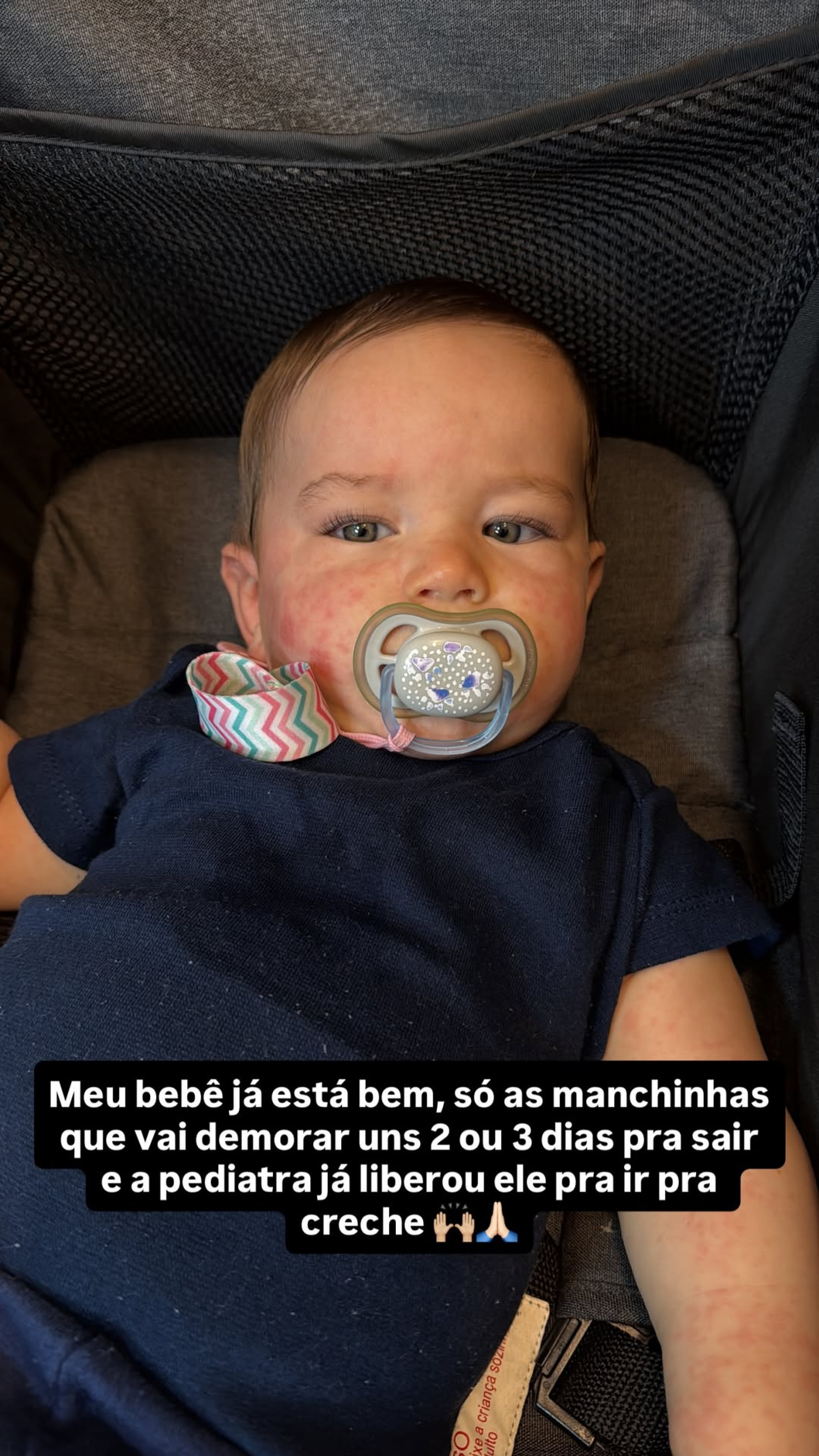 Luan Ravi, filho de Raissa Barbosa, contraiu roséola - Reprodução/Instagram