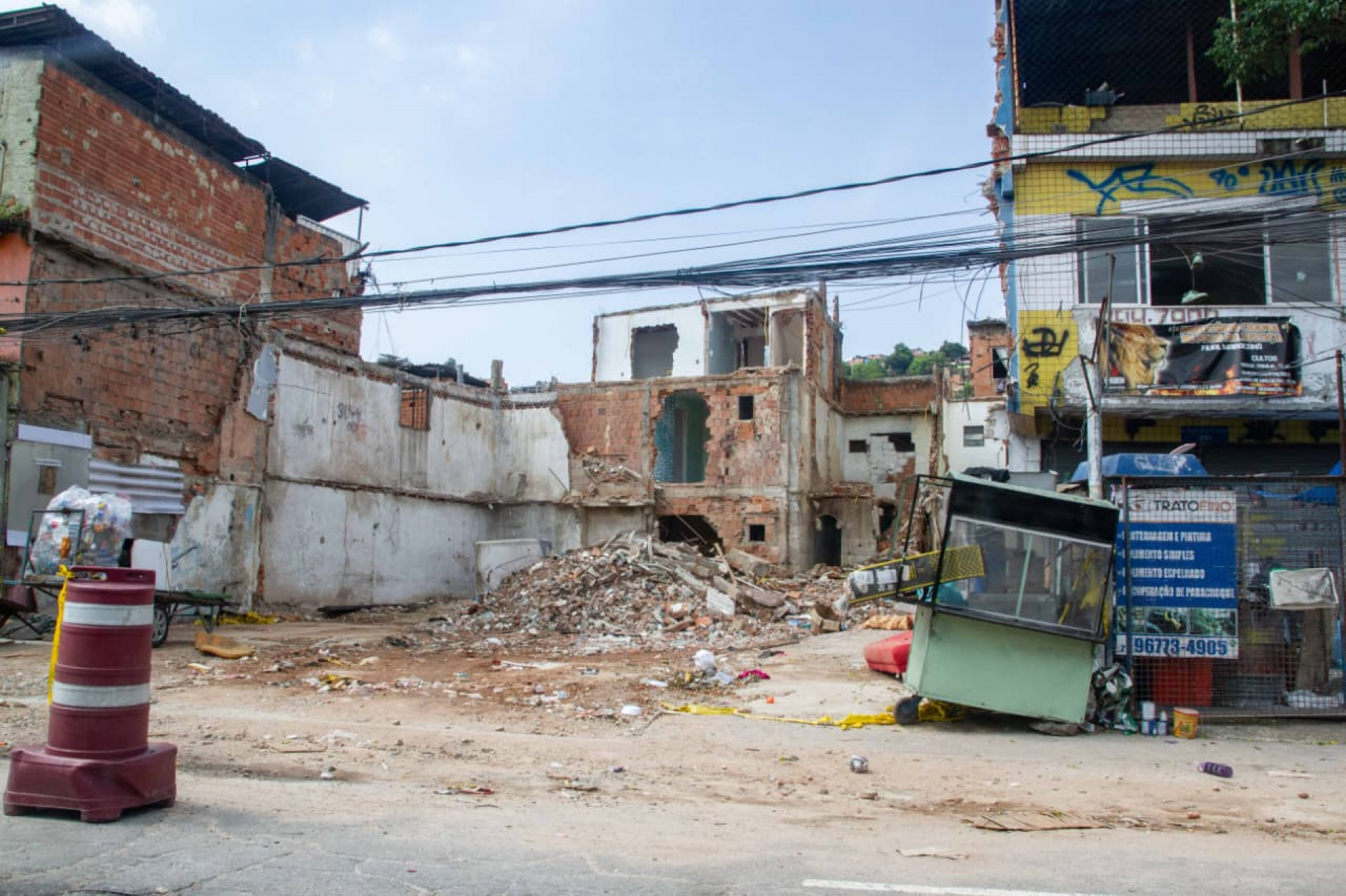 Imóveis da Favela do Metrô, no Maracanã, foram demolidos após desabarem - Érica Martin / Agência O Dia