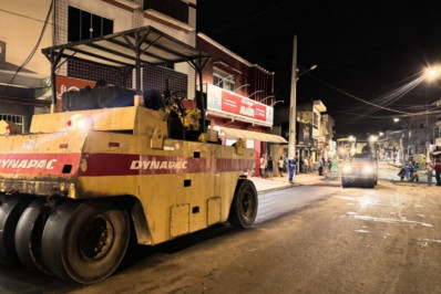 Recapeamento da principal avenida de São Francisco está sendo retomado