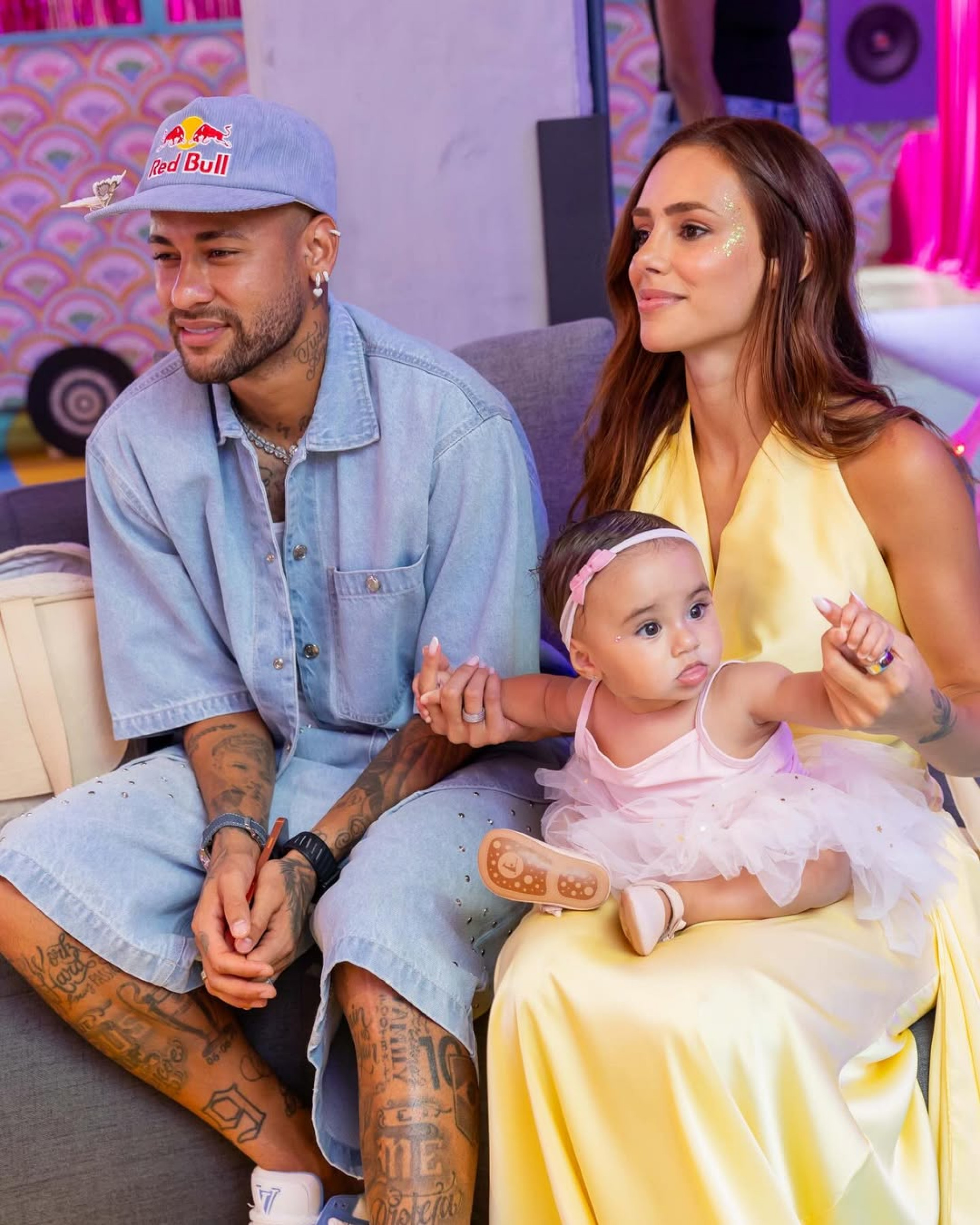 Neymar Jr., Bruna Biancardi e a filha caçula, Mel - Reprodução / Instagram