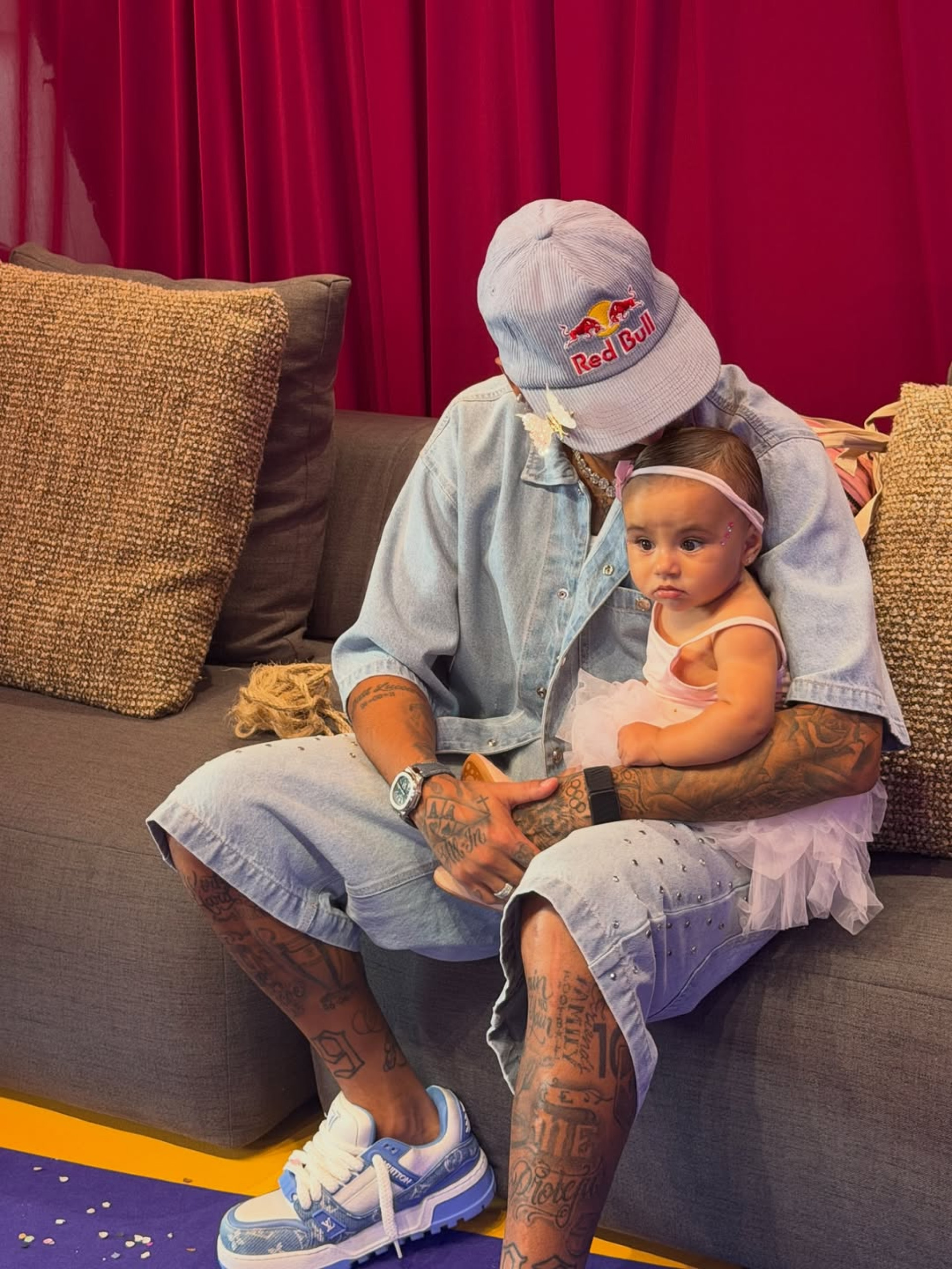 Neymar Jr. e a filha caçula, Mel - Reprodução / Instagram