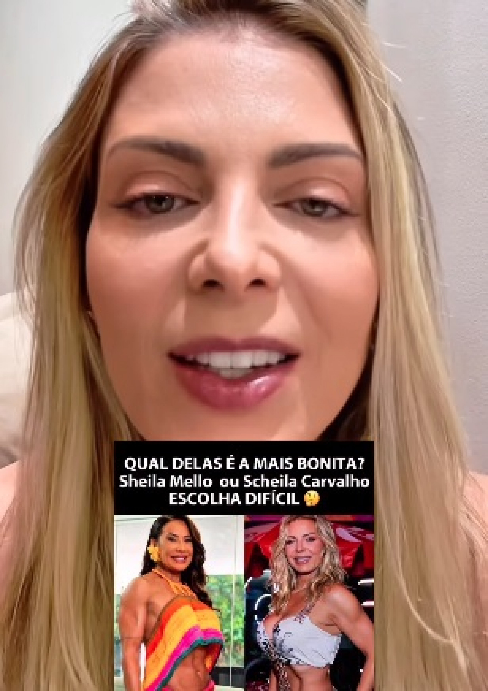 Sheila Mello reage a comparações com Scheila Carvalho - Reprodução de vídeo
