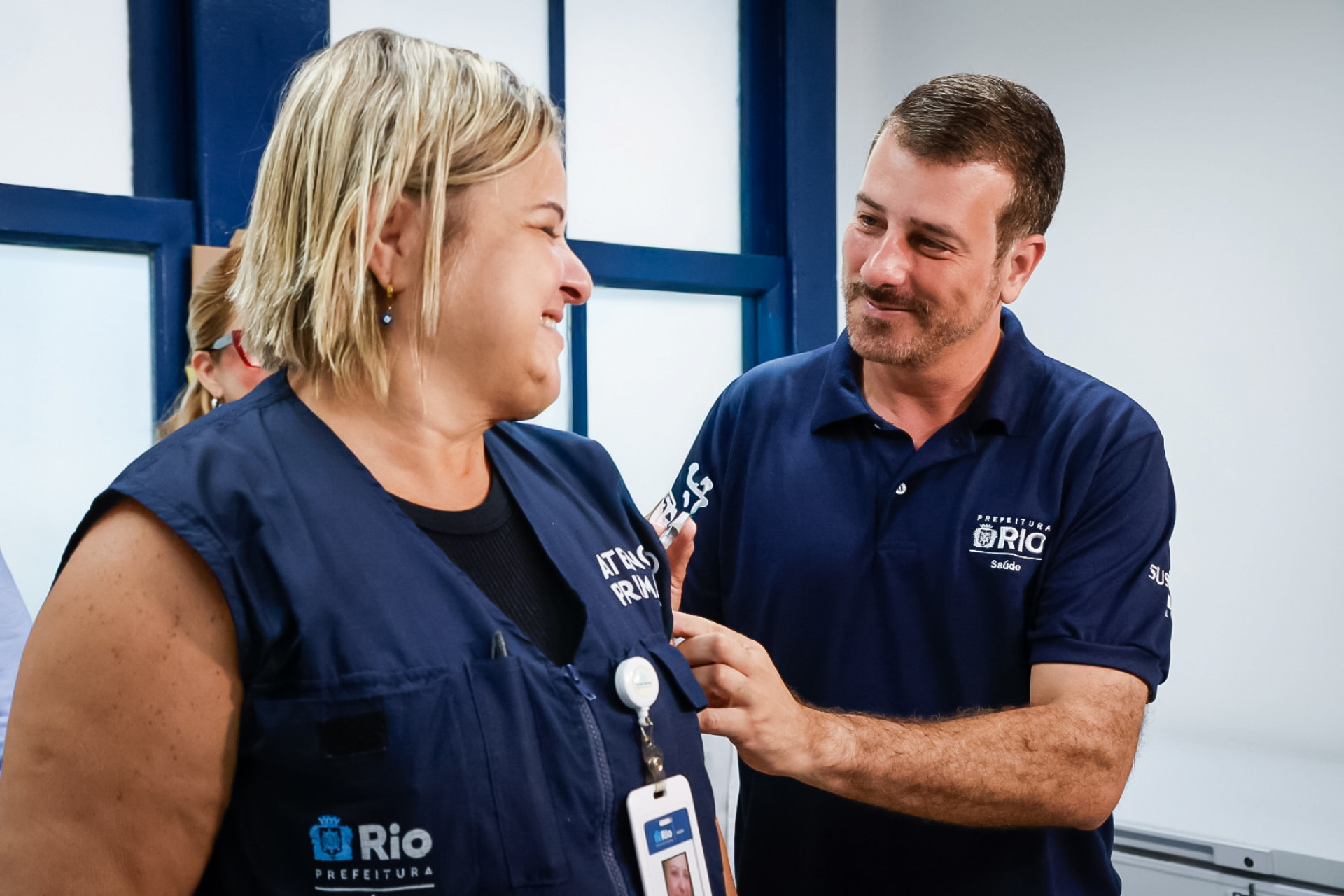 Início da campanha de vacinação aconteceu no Centro Municipal de Saúde José Manoel Ferreira - Edu Kapps / Divulgação Secretaria Municipal de Saúde