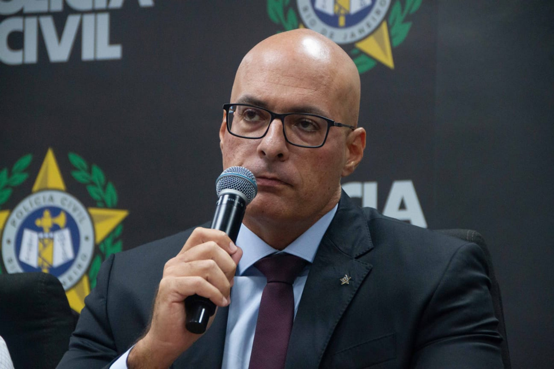 Coletiva com delegados da Polícia Civil sobre mais uma fase da Operação Espoliador - Érica Martin/Agência O Dia