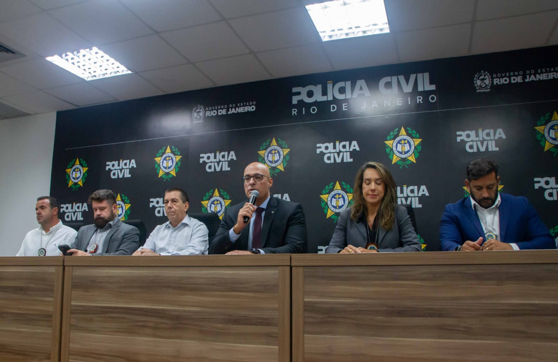 Coletiva com delegados da Polícia Civil sobre mais uma fase da Operação Espoliador - Érica Martin/Agência O Dia