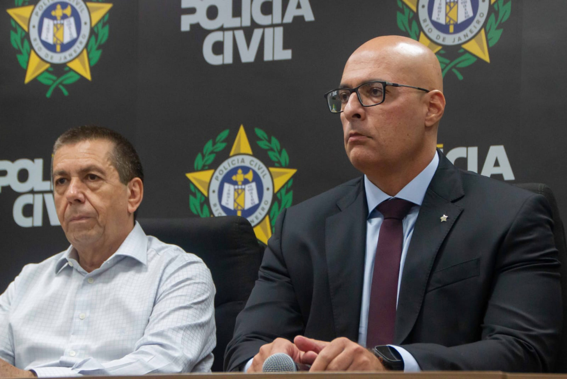 Coletiva com delegados da Polícia Civil sobre mais uma fase da Operação Espoliador - Érica Martin/Agência O Dia