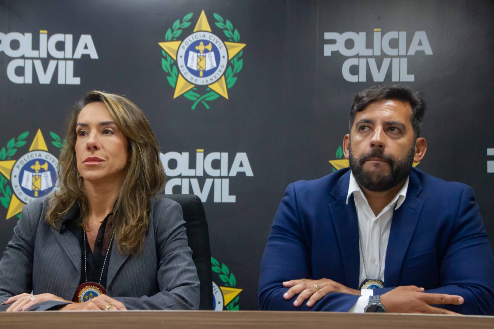 Coletiva com delegados da Polícia Civil sobre mais uma fase da Operação Espoliador - Érica Martin/Agência O Dia