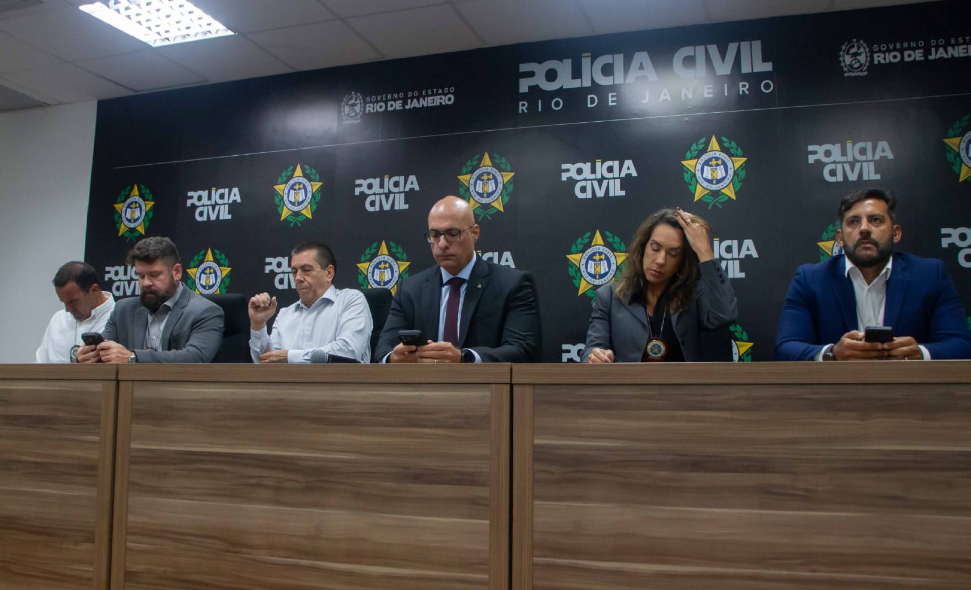 Coletiva com delegados da Polícia Civil sobre mais uma fase da Operação Espoliador - Érica Martin/Agência O Dia