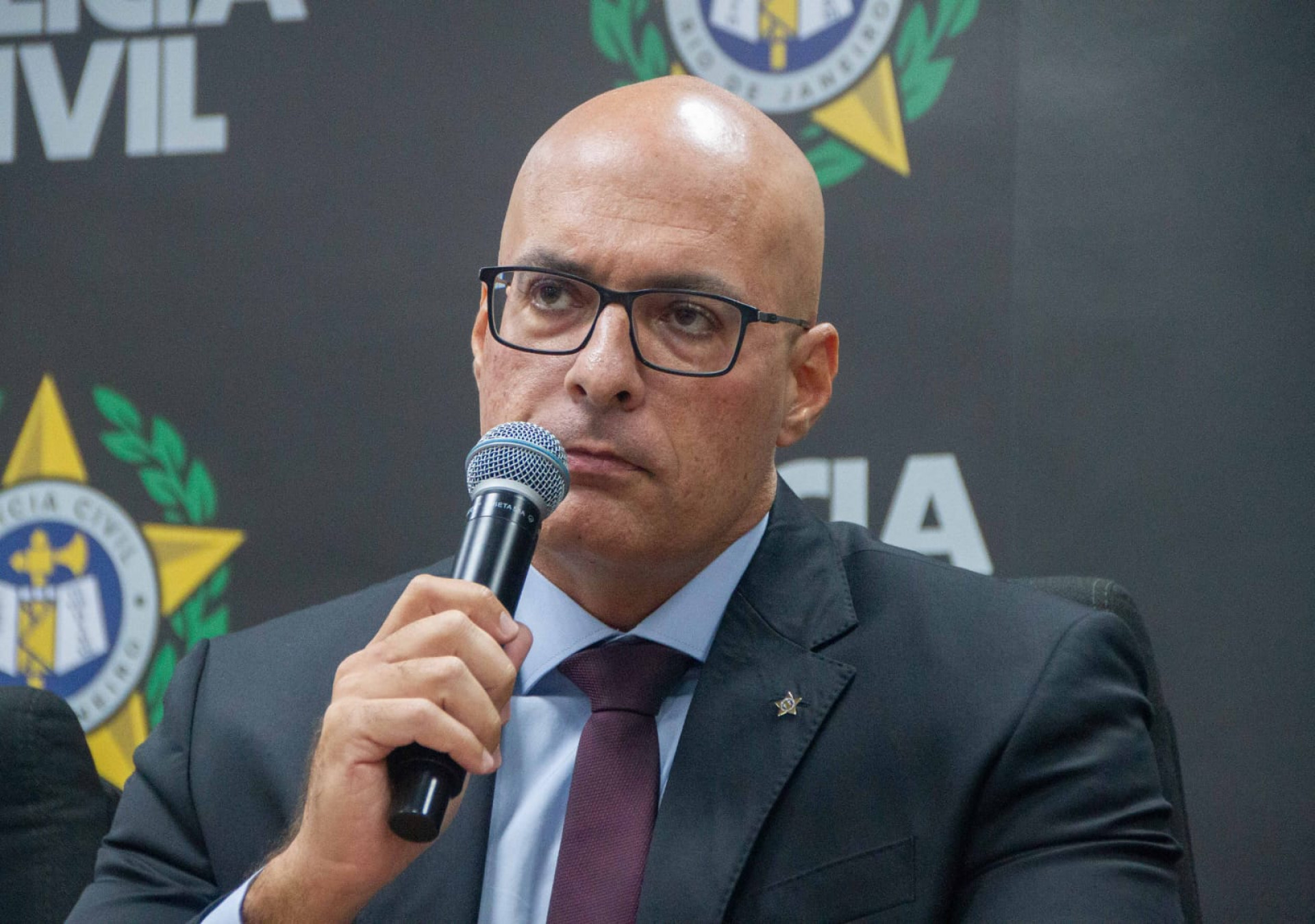 Coletiva com delegados da Polícia Civil sobre mais uma fase da Operação Espoliador - Érica Martin/Agência O Dia