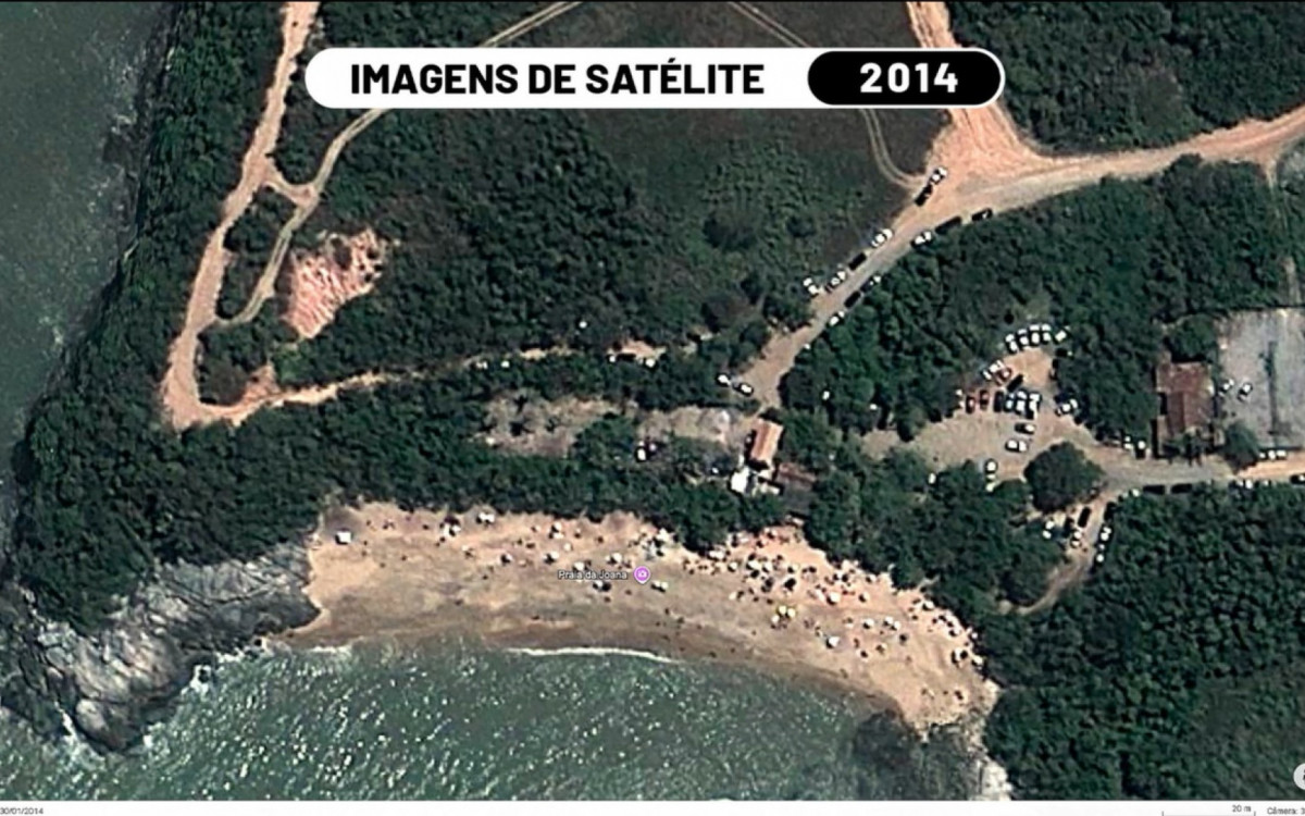 Área da Praia da Joana onde construção irregular foi alvo de decisão judicial definitiva.