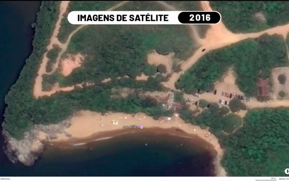 Área da Praia da Joana onde construção irregular foi alvo de decisão judicial definitiva.