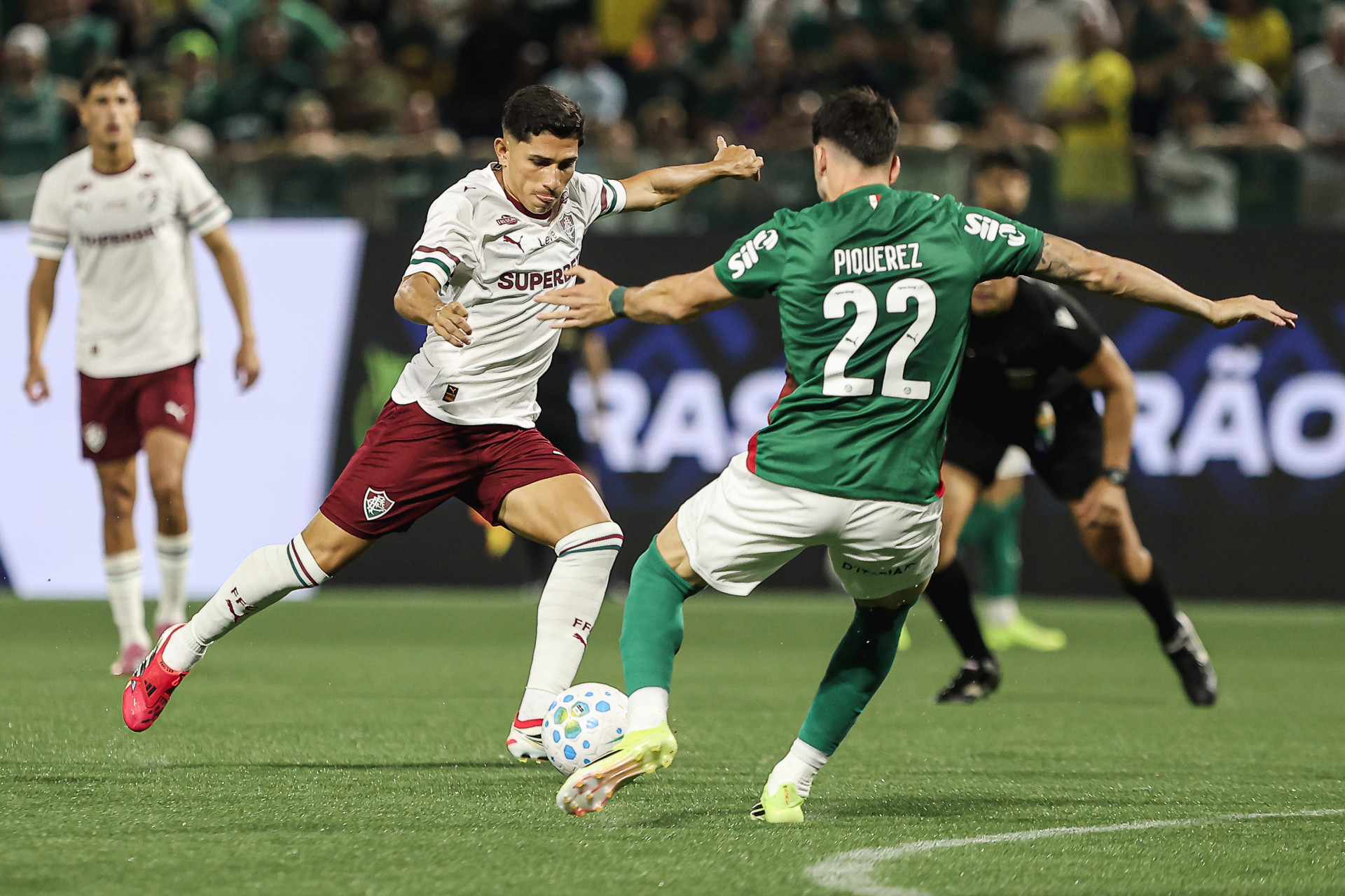 Fluminense enfrentou o Palmeiras, nesta quarta-feira (25), na Arena Barueri, pela 4&ordf; rodada do Brasileir&atilde;o - Lucas Mer&ccedil;on/Fluminense
