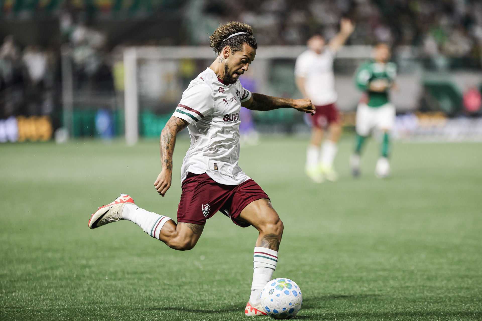 Fluminense enfrentou o Palmeiras, nesta quarta-feira (25), na Arena Barueri, pela 4&ordf; rodada do Brasileir&atilde;o - Lucas Mer&ccedil;on/Fluminense