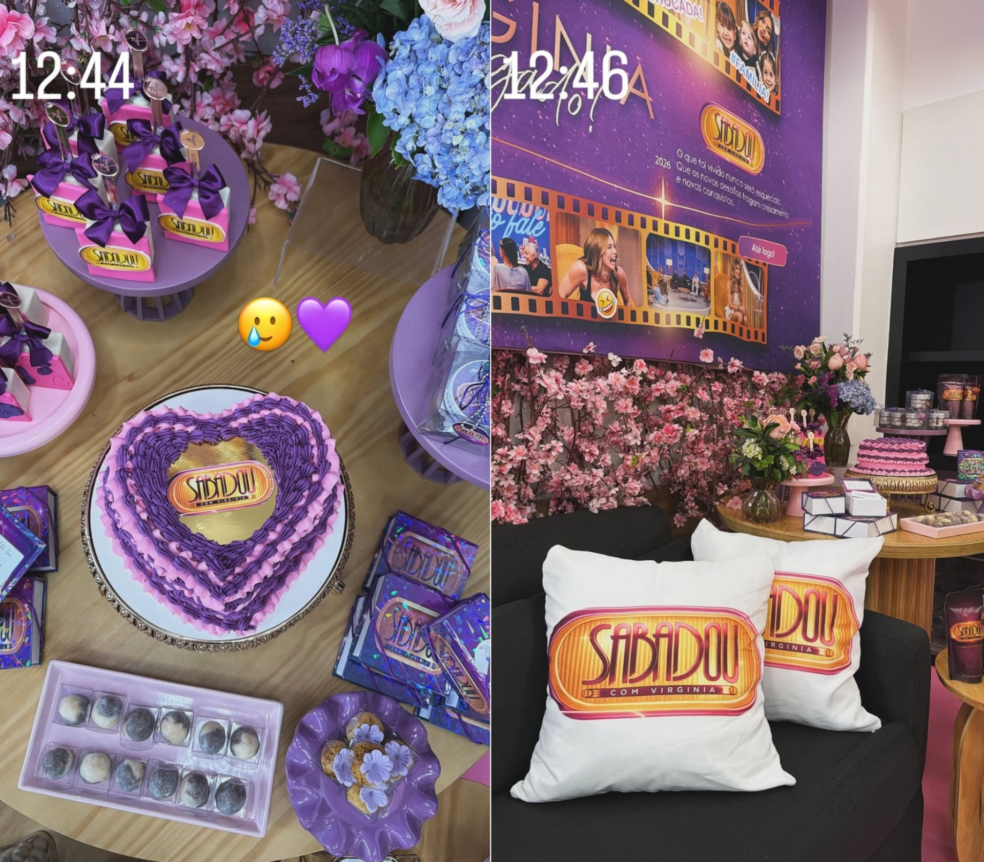 Virginia exibiu detalhes de surpresa no camarim da emissora  - Reprodução/Instagram 