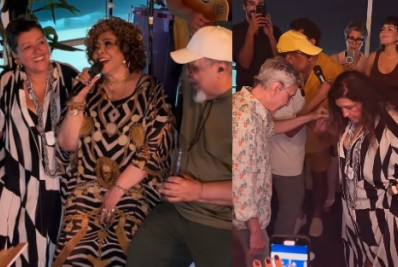 Regina Casé curte aniversário com Alcione, Caetano Veloso, Jorge Ben Jor e mais famosos