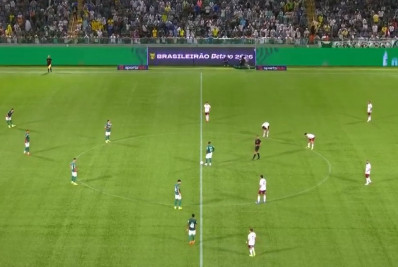 Palmeiras começa com a bola nos dois tempos em jogo contra Fluminense